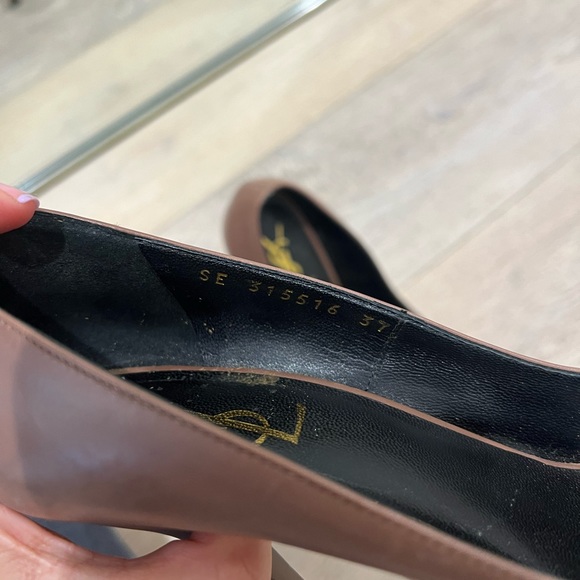 Saint Laurent Brown & Black Leather Tribtoo Platform Pumps Size 37 - Picture 5 of 11